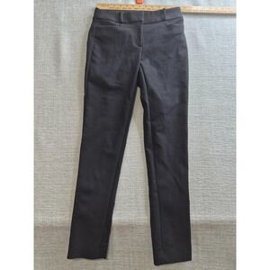 Loft Dress Pants Women 00 Black Cotton Stretch Business Office Formal Skinny Leg